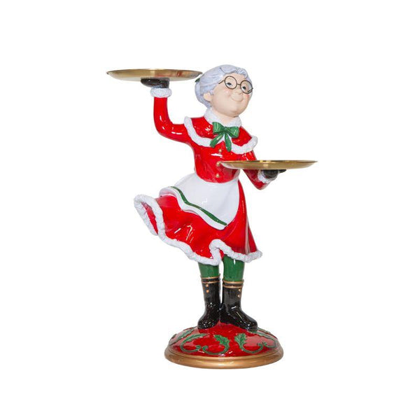 Mrs. Claus with Tray – Holiday Figurine