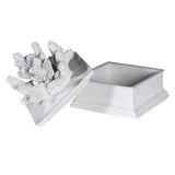 Faux White Coral Square Trinket Box MLH