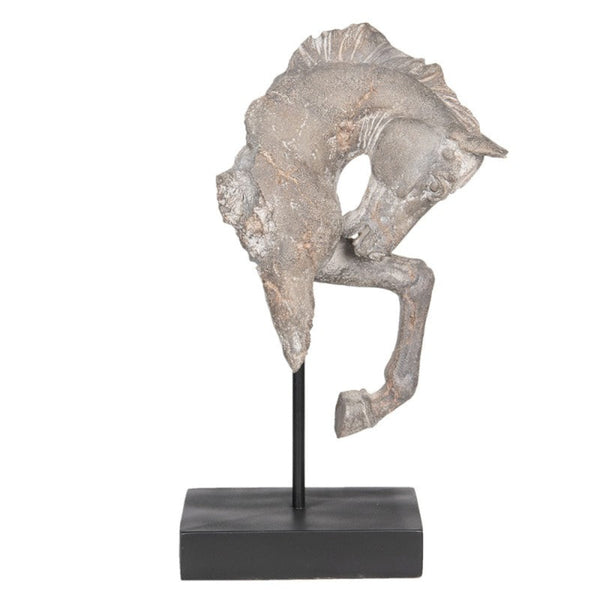Grey Wash Figurine Horse Home Decor 