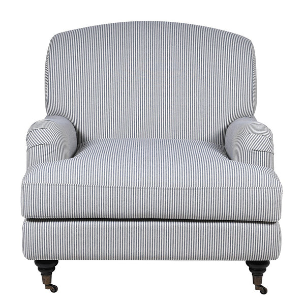 Halsey Island Blue Stripe Slipper Chair