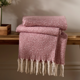 Isla Woven Tasselled Throw Heather MLH