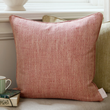 Jedburgh Textured Woven Square Cushion Garnet Feather Filled MLH