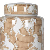 Large Wild Horses Lidded Jar MLH