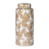 Large Wild Horses Lidded Jar Meadow Lane