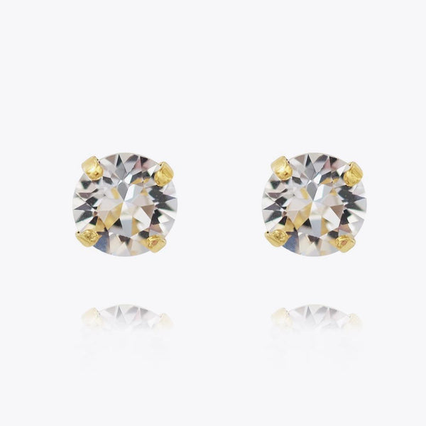 CLASSIC STUD EARRINGS GOLD CRYSTAL