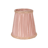 Pink Pleated Clip Lamp Shade