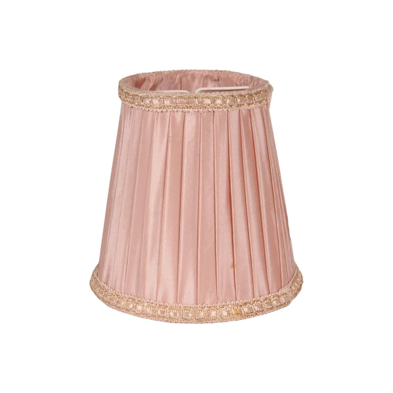 Pink Pleated Clip Lamp Shade