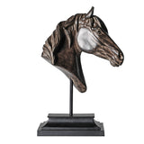 Rustic Horse Head on Stand ML