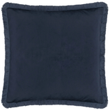 Strawberry Thief Embroidered Velvet Cushion Indigo Feather Filled MLH