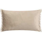 Tilly Velvet Reversible Cushion Oyster/Lace Feather Filled Meadow Lane