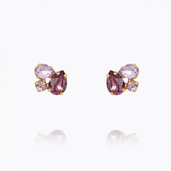 ALISIA EARRING GOLD VIOLET COMBO