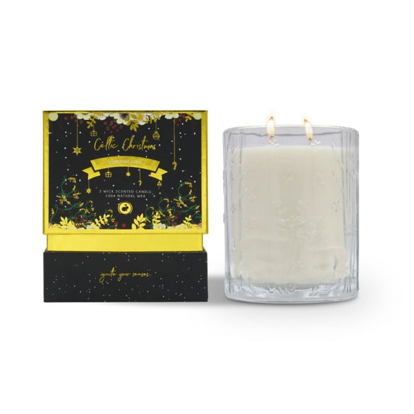 Celtic Candles Christmas Gold Two Wick