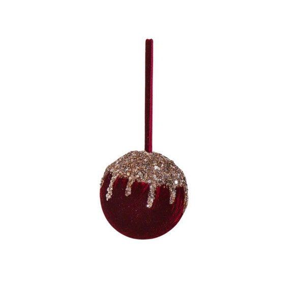 Burgundy & Gold Bauble – Festive Ornament