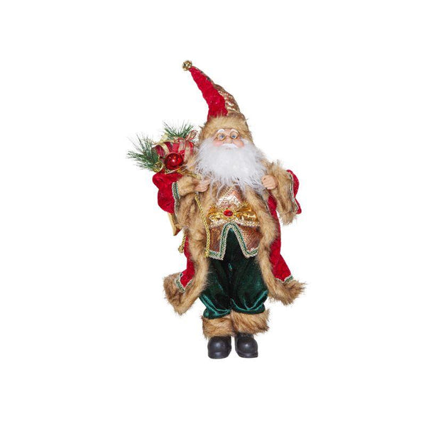 Bordeaux Santa Figurine – Christmas Decoration