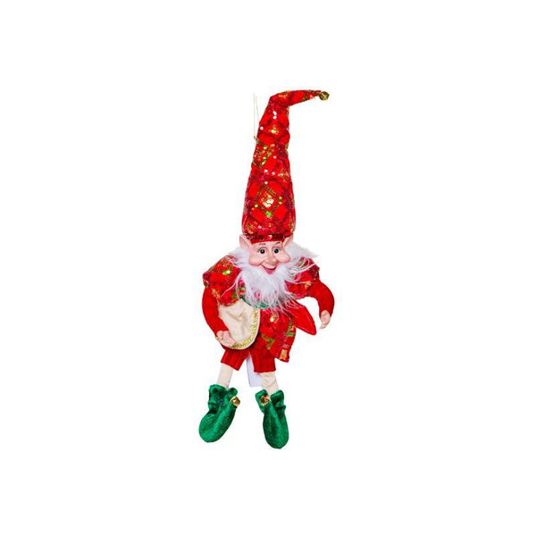 Red Elf Figurine – Holiday Ornament