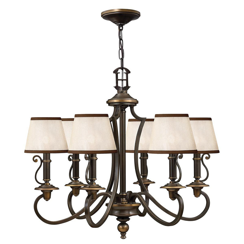 Hinkley Plymouth 6 Light Chandelier - Olde Bronze