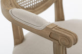 Flamant Medy Oak and Natural Linen Dining Chair
