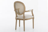 Flamant Medy Oak and Natural Linen Dining Chair