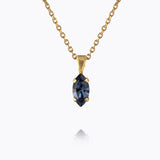 PETITE NAVETTE NECKLACE GOLD DENIM BLUE