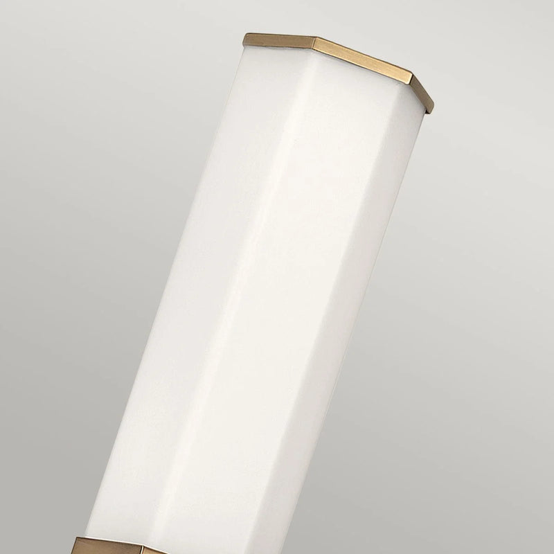 Facet Single LED Wall Light - Heritage Brass