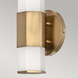 Facet Single LED Wall Light - Heritage Brass