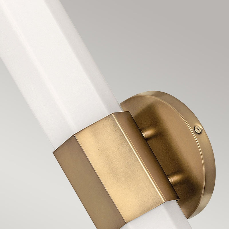 Facet Single LED Wall Light - Heritage Brass