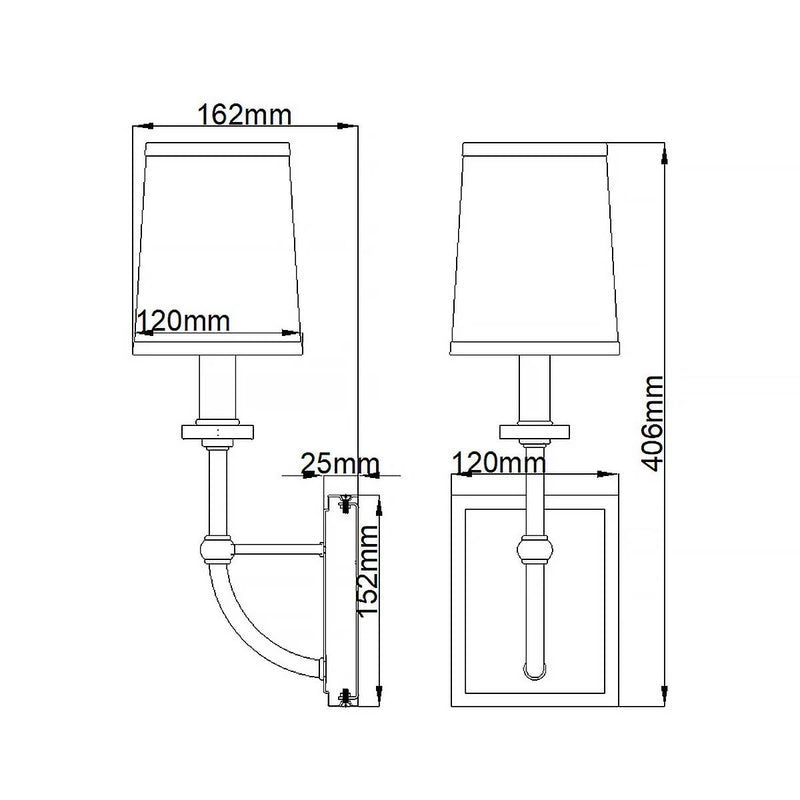 Felixstowe 1 Light Wall Light -