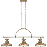 Emery 3 Light Island Chandelier - Weathered Brass