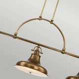 Emery 3 Light Island Chandelier - Weathered Brass