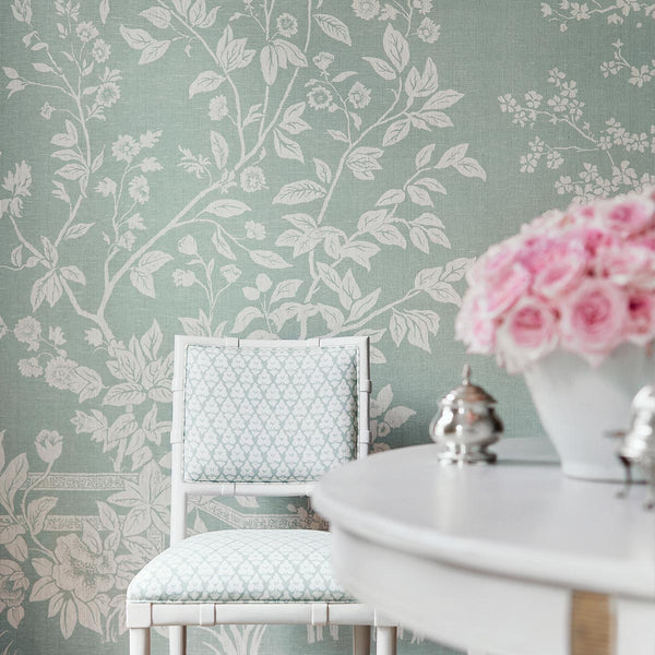 Villa Garden Mural Grasscloth Panel