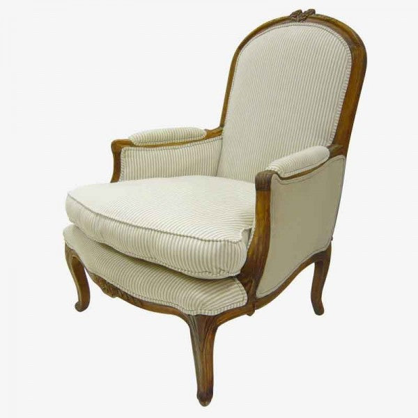 Ticking Striped French Armchair - Meadow Lane Ardee