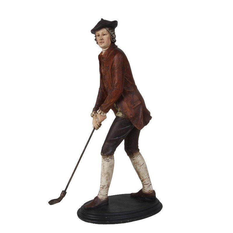 Vintage Man Golfing Statue 39 cm - Meadow Lane Ardee