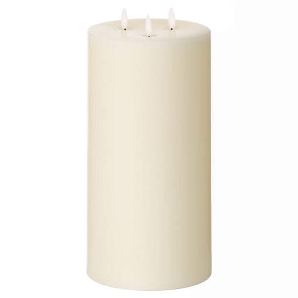 LUXE COLLECTION NATURAL GLOW 3x8 LED IVORY CANDLE