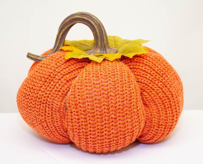 Large Chunky Knitted Pumpkin 28CM - Meadow Lane Ardee