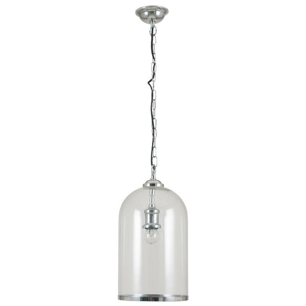 Cloche Clear Glass and Silver Pendant - Meadow Lane Ardee