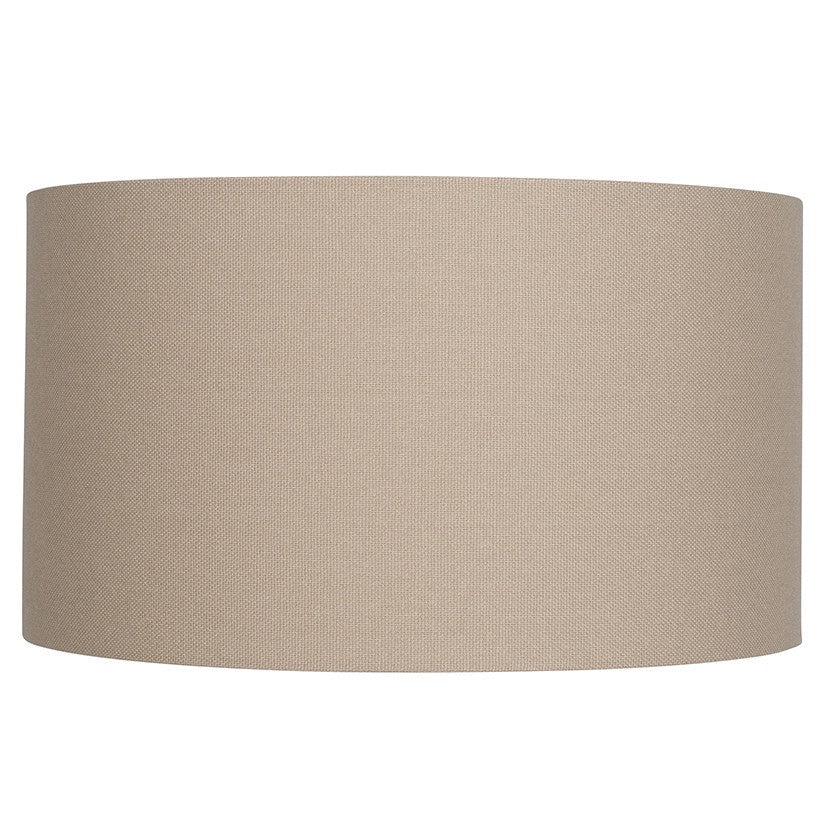 Buy Light Shades Ireland- 40cm Taupe Handloom Cylinder Shade – Meadow Lane