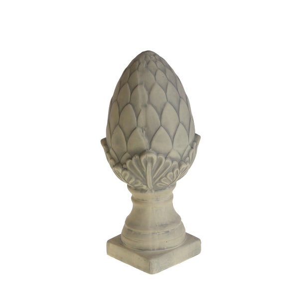White Brushed Ceramic Pine Cone 14x32.5 cm