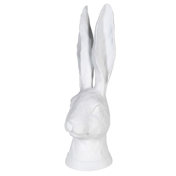 White Ears Up Rabbit Head 34CM