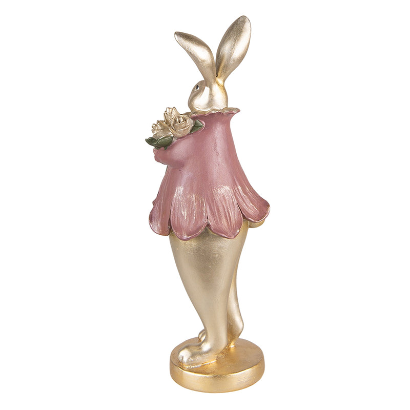 Decorative Standing Gold Easter rabbit 11x10x29 cm