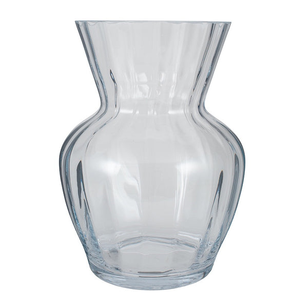 Clear Glass Tara Optic Vase (Large) - Meadow Lane Ardee