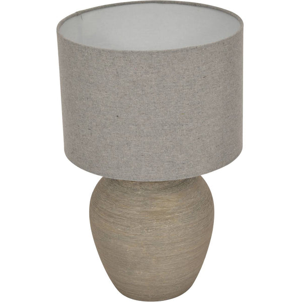Grey Stone Lamp with Grey Shade