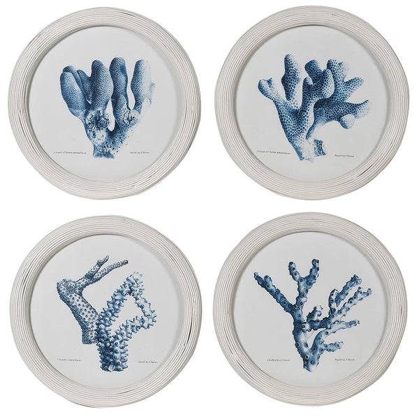 Round Coral Pictures set of 4 - Meadow Lane Ardee