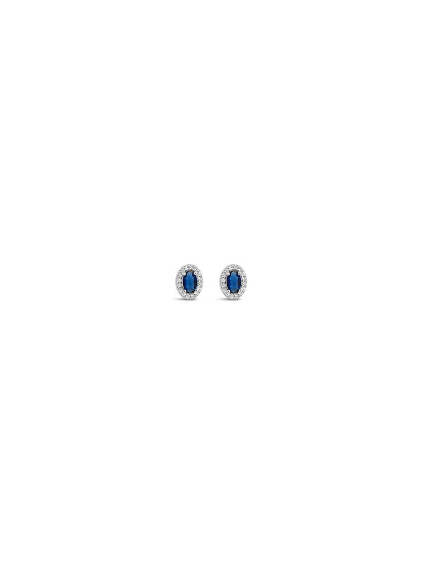 Midnight Blue Stone-Set Stud Earrings