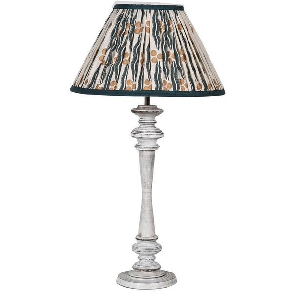 The Hartford Wash Wood Lamp with Stunning Ikat Shade - Meadow Lane Ardee