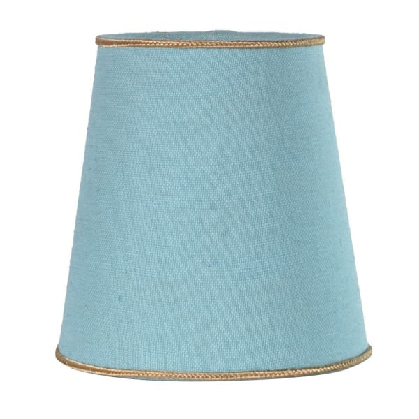 Turqoise Linen Shade, with Gold Inside