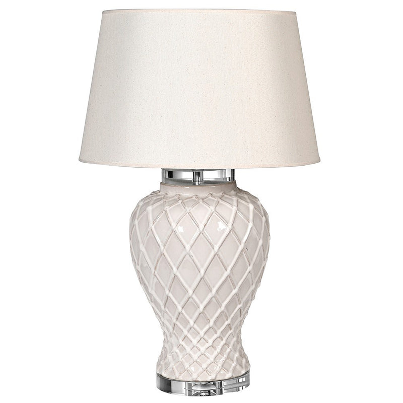 Diagonal Pattern Lamp with Shade - Meadow Lane Ardee