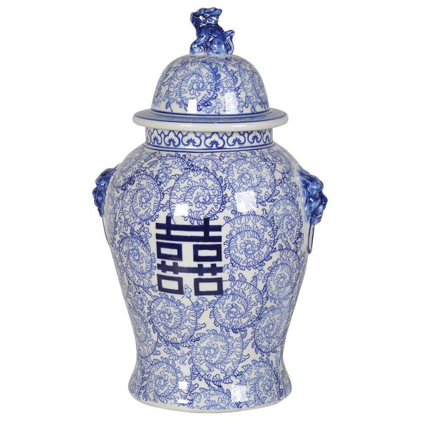 Large Oriental Blue and White Dynasty Jar - Meadow Lane Ardee