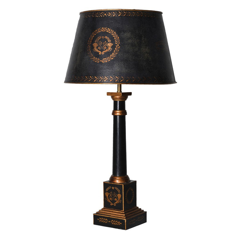 Black Empire Lamp with Elegant Shade