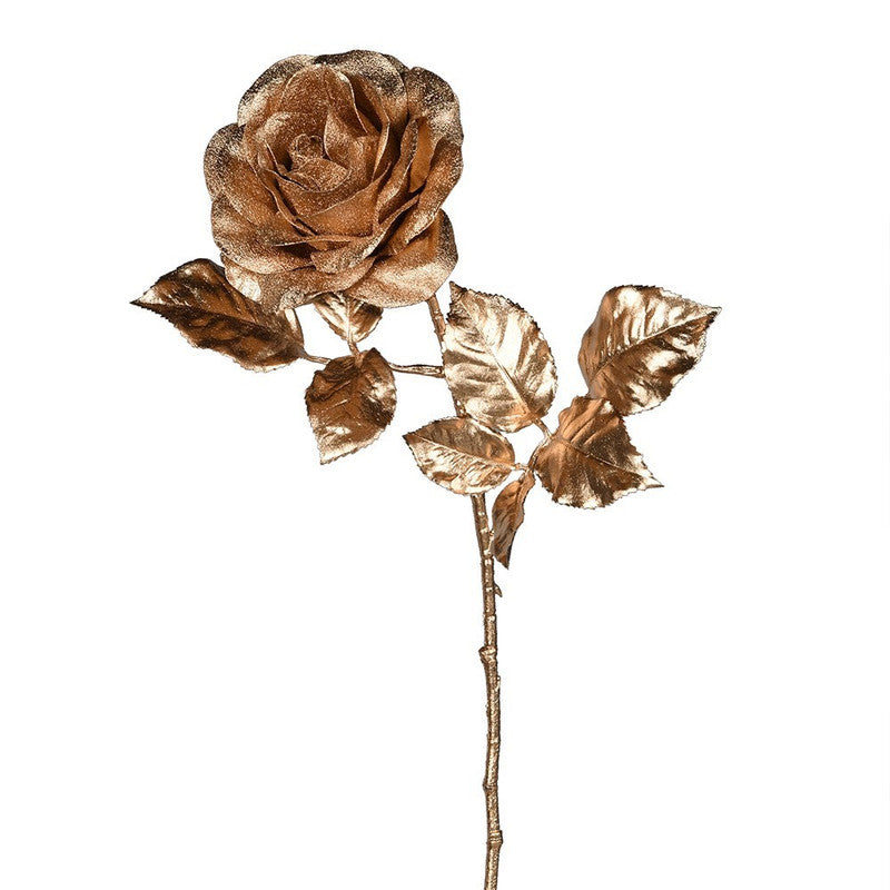 Gold Metallic Rose Stem for Shimmering Appeal