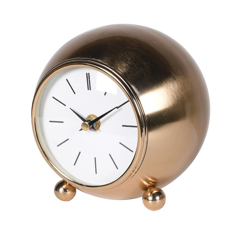 Retro Antique Brass Table Clock for Vintage Appeal